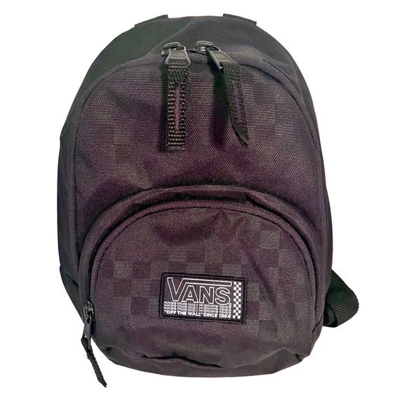 Vans Handbags - Vans Black Checkered Mini Backpack With Adjustable Straps And Vans Patch.